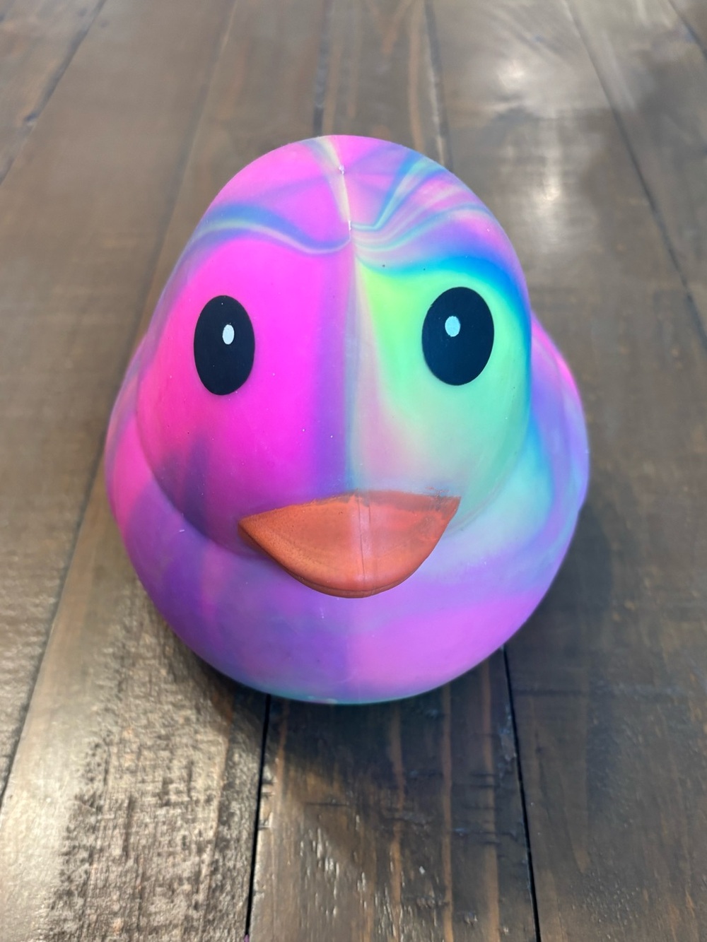 Sunny Days Jumbo Squeezy Rainbow Tie-Dye Duck Fidget Toy